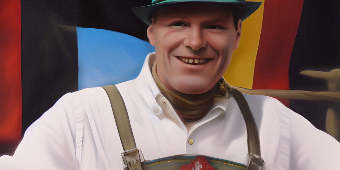 Uwe Boll mit Trollface in Lederhosen aus Postal