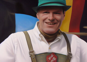 Uwe Boll mit Trollface in Lederhosen aus Postal