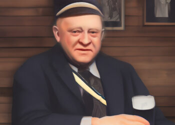 Karl Hans Strobl in einer Burschenschaft mit einem Bier